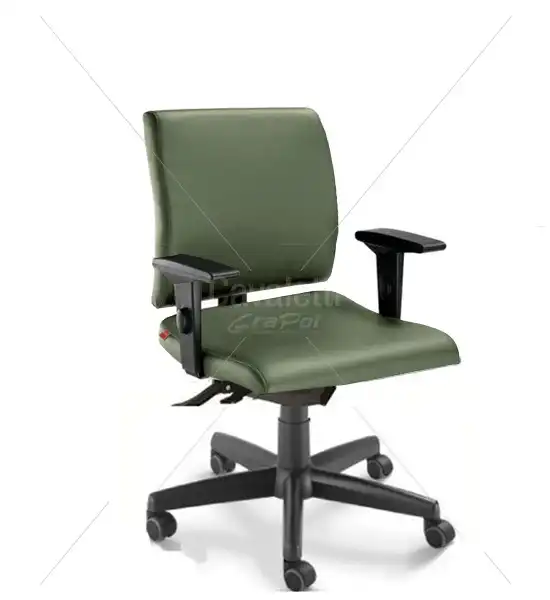 Cadeira para escritório executiva giratória 18004 SRE - Linha Slim - Braço SL - Cavaletti - Base Polaina